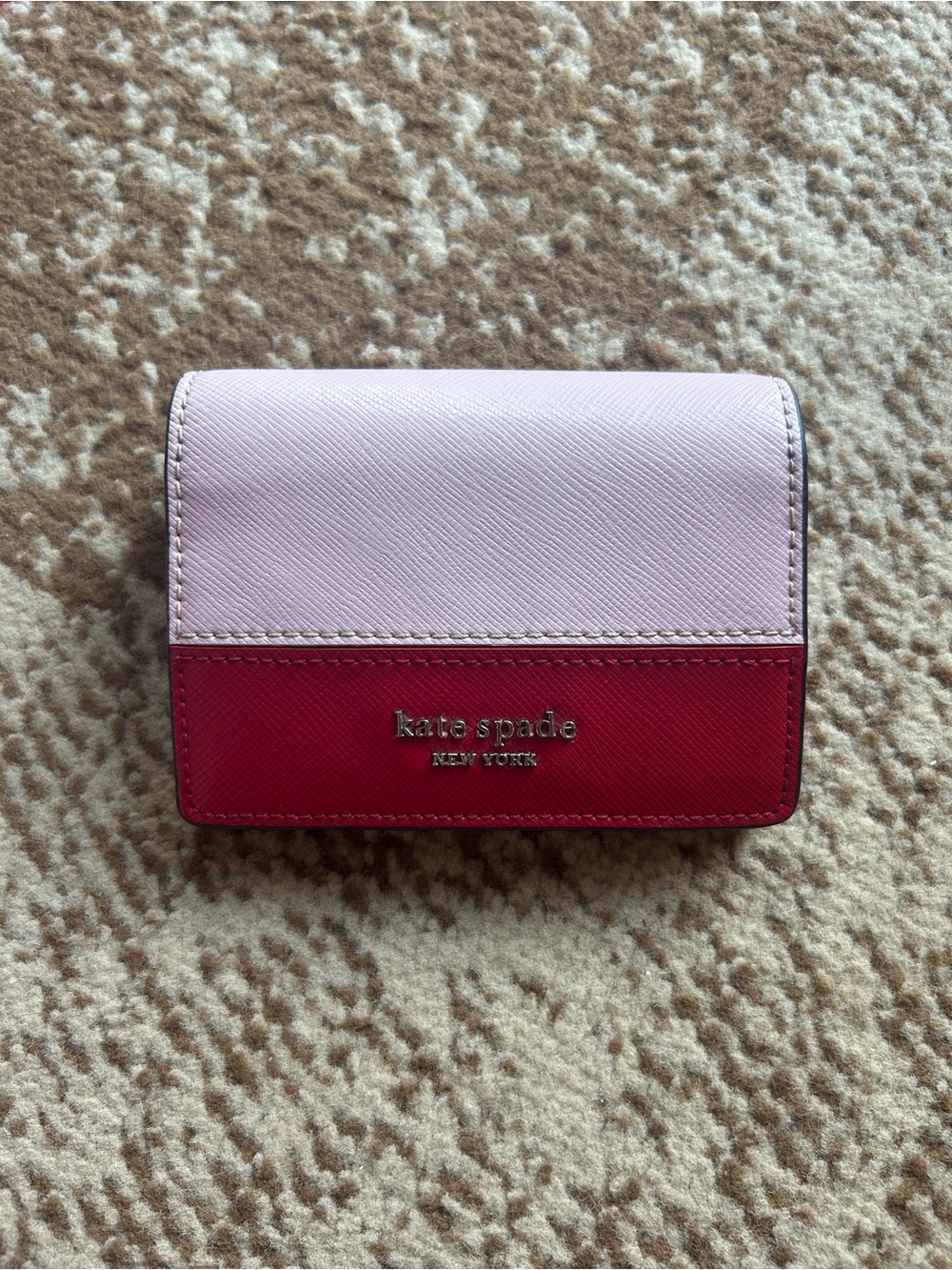 kate spade Pink and Red Bifold Card Case
